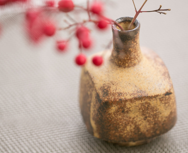 小糸焼 豆花瓶